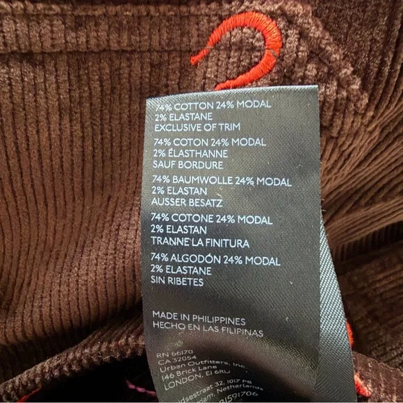 Anthro Maeve The Colette Corduroy Full-Length Wide-Leg Pants 32L Boho Cowgirl - Picture 11 of 15